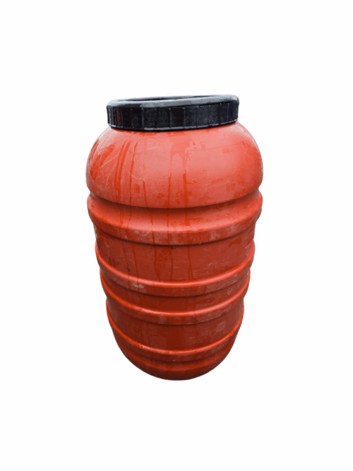red plastic drum food barrel 55gal