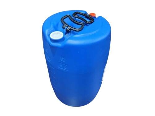 15 gallon Poly Drum Closed Head Blue white background