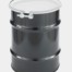 10 gallon drum 7a black with white lid and no background