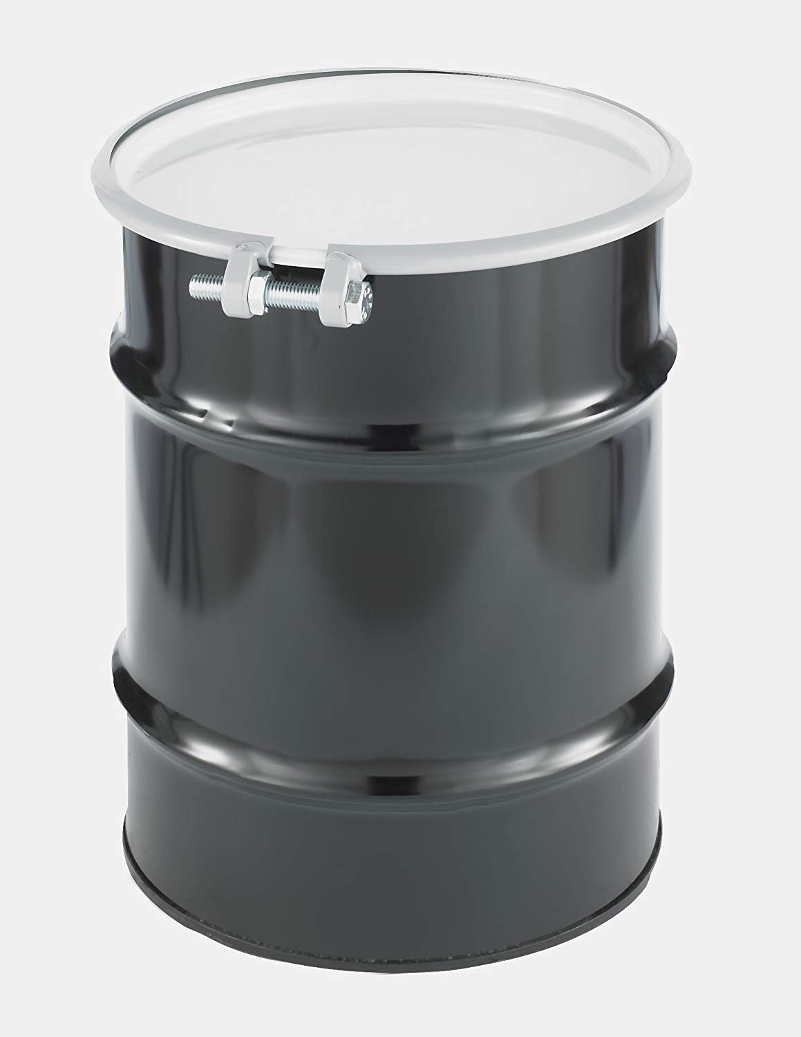 85 Gallon Stainless Steel Drum, UN Rated, Cover w/Bolt Ring