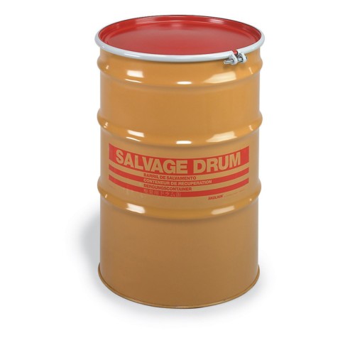 85 gallon drum 7a tested yellow red with white background