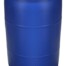 55 gallon open head plastic drum blue with black lid and white background