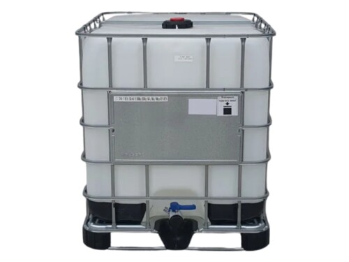 275 gallon ibc tote with white background