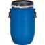 15 gallon poly drum with handles and white background