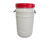 30 gallon red and white drum screw lid