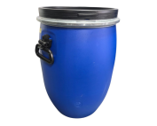 open top used barrel white background