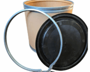 10 gallon fiber drum with lid and ring