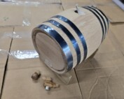 small wooden barrel