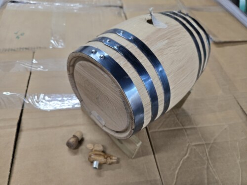 small wooden barrel